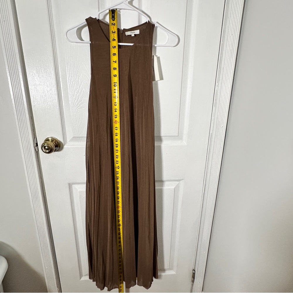 NWT Vince High Neck Pleated Dress - Picture 6 of 12